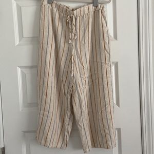 Cropped Stripe Pants